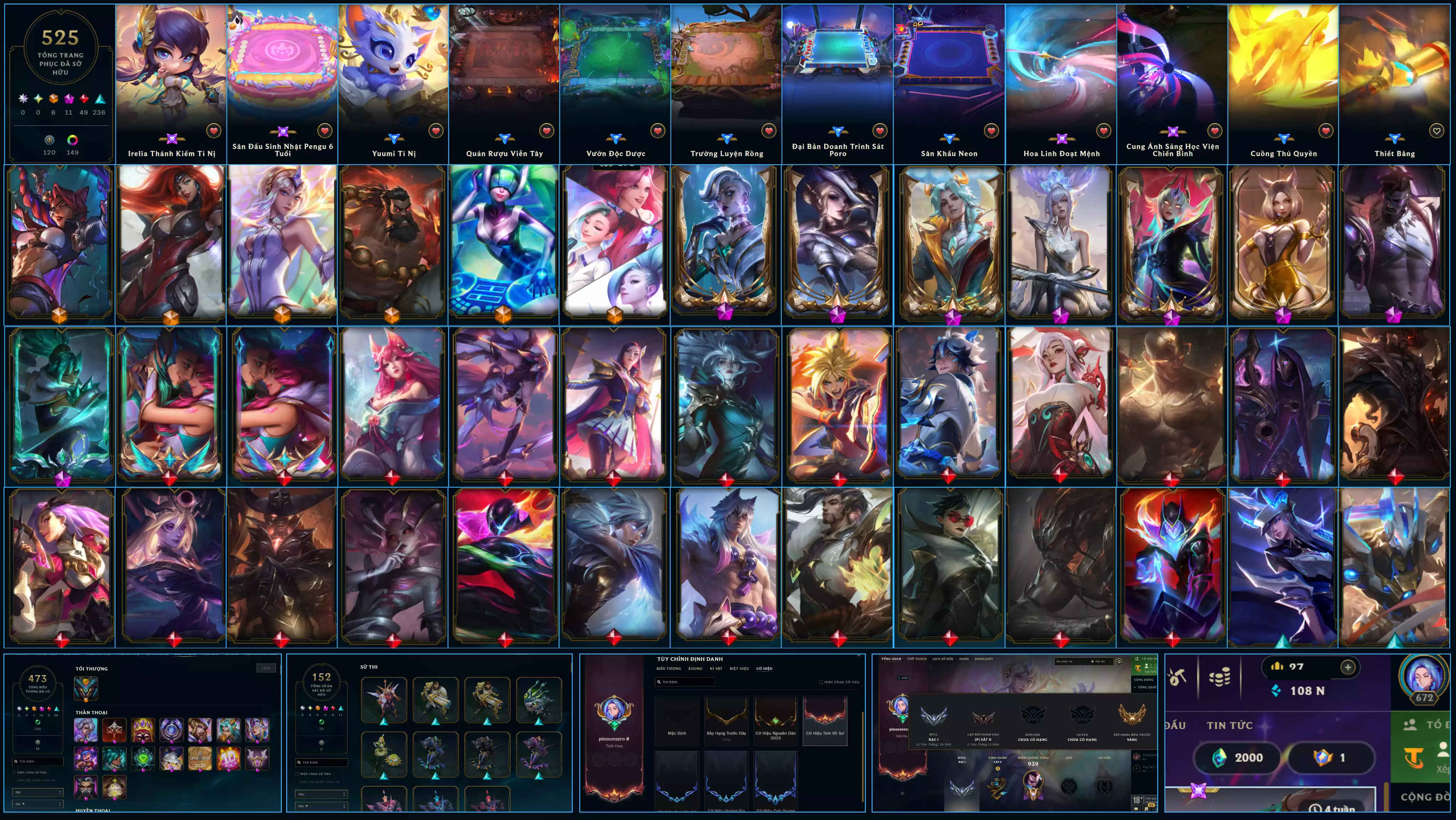 LOL VIP TFT ĐỦ CHƠI - 8 HÀNG HIỆU  - RANK Bạc Rất Nhiều Khung Đẹp 525 Skin - Lv 672  - Full Tướng Nhiều Hàng Hiệu Đa Sắc 152 - Còn Đổi Tên TFT  - TFT VIP Như Ảnh Thông Tin Hỗ Trợ Đầy Đủ - Bảo Hành 100%
